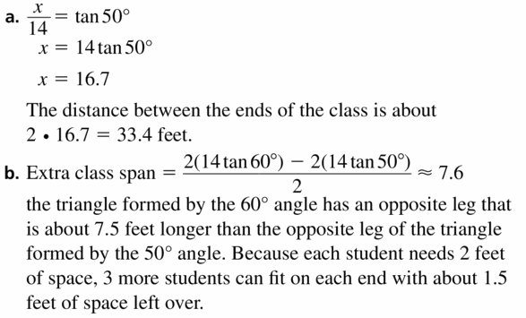 Big Ideas Math Geometry Answers Chapter 9 Right Triangles and Trigonometry 9.4 Ans 25