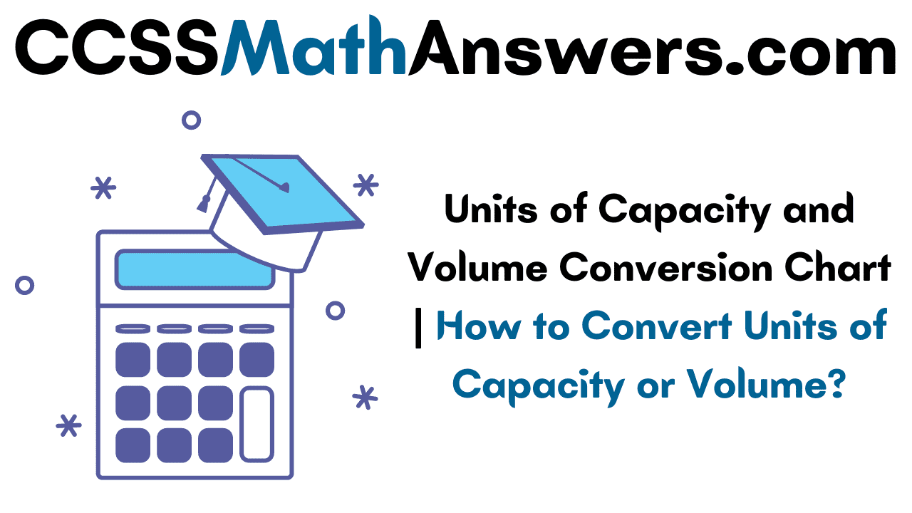 Units of Capacity and Volume Conversion Chart