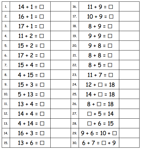 Engage NY Math 1st Grade Module 3 Lesson 9 Sprint Answer Key 2