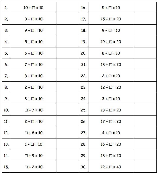 Engage NY Math 1st Grade Module 4 Lesson 25 Sprint Answer Key 2