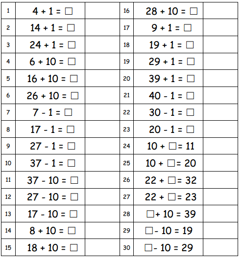 Engage NY Math 1st Grade Module 4 Lesson 7 Sprint Answer Key 2