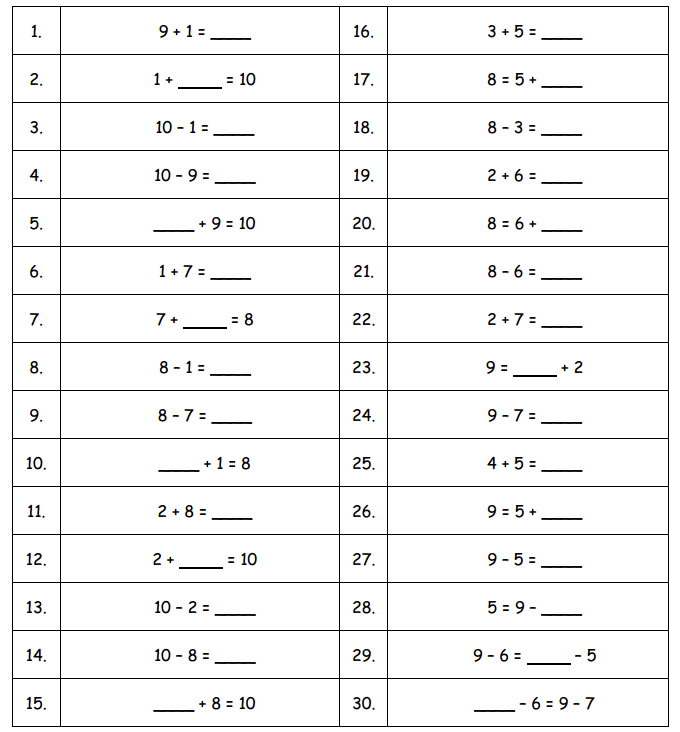 Engage NY Math 1st Grade Module 6 Lesson 3 Sprint Answer Key 10