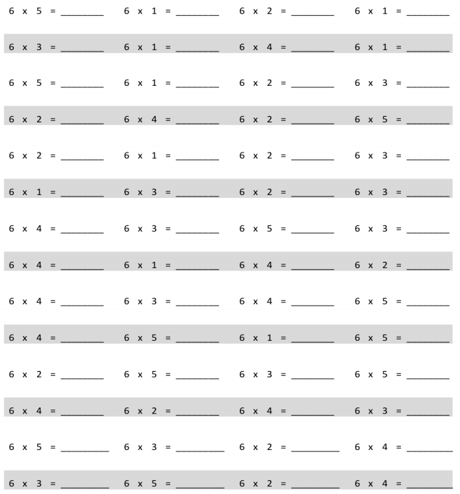 Engage NY Math 3rd Grade Module 6 Lesson 6 Pattern Sheet Answer Key p 1