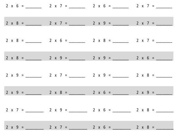 EngageNY Math Grade 3 Module 1 Lesson 10 Pattern Sheet Answer Key 2