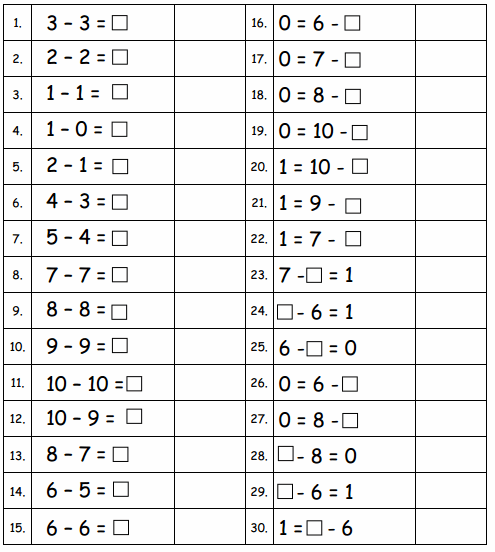 Eureka Math Grade 1 Module 1 Lesson 35 Sprint Answer Key 2
