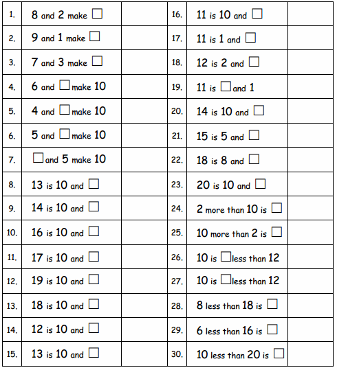Eureka Math Grade 1 Module 1 Lesson 39 Sprint Answer Key 1