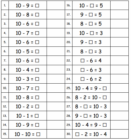 Eureka Math Grade 1 Module 2 Lesson 14 Sprint Answer Key 1