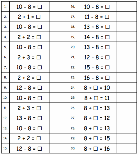 Eureka Math Grade 1 Module 2 Lesson 20 Sprint Answer Key 2