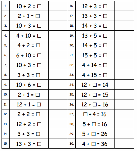 Eureka Math Grade 1 Module 2 Lesson 28 Sprint Answer Key 1