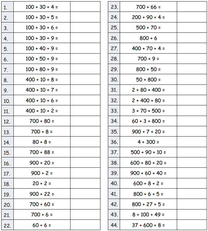 Eureka Math Grade 2 Module 3 Lesson 10 Sprint Answer Key 2