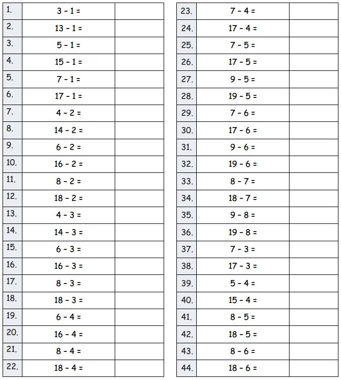 Eureka Math Grade 2 Module 3 Lesson 19 Sprint Answer Key 1