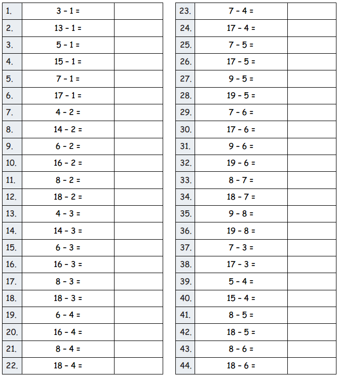 Eureka Math Grade 2 Module 3 Lesson 20 Sprint Answer Key 1