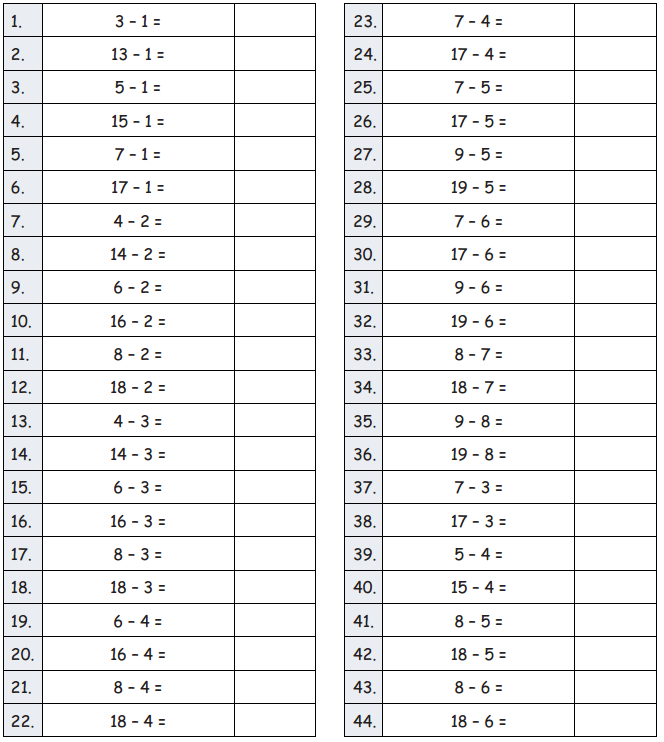 Eureka Math Grade 2 Module 3 Lesson 3 Sprint Answer Key 1
