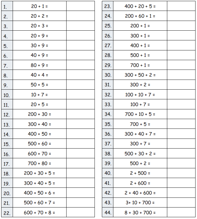 Eureka Math Grade 2 Module 3 Lesson 7 Sprint Answer Key 2