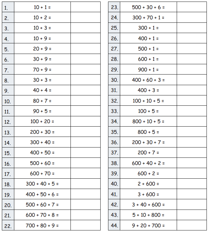Eureka Math Grade 2 Module 3 Lesson 7 Sprint Answer Key 3