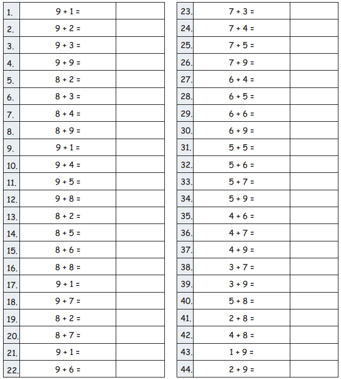 Eureka Math Grade 2 Module 4 Lesson 9 Sprint Answer Key 1