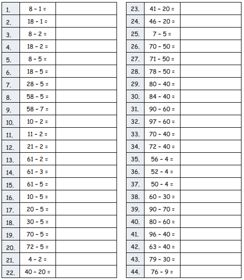 Eureka Math Grade 2 Module 7 Lesson 20 Sprint Answer Key 1