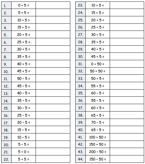 Eureka Math Grade 2 Module 7 Lesson 3 Sprint Answer Key 1