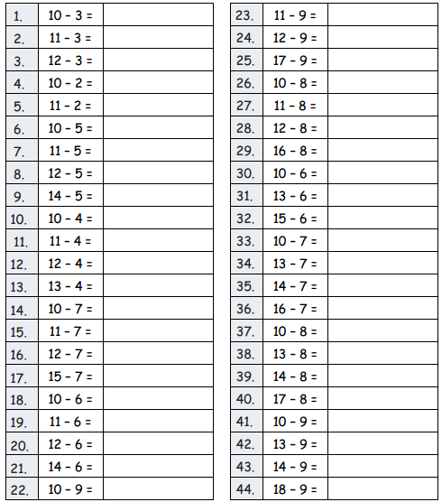 Eureka Math Grade 2 Module 7 Lesson 7 Sprint Answer Key 1