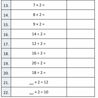 Eureka Math Grade 3 Module 1 Lesson 13 Sprint Answer Key 22
