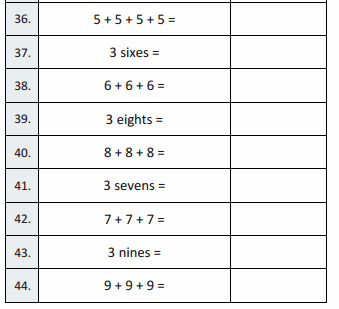 Eureka Math Grade 3 Module 1 Lesson 3 Sprint Answer Key 4