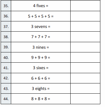 Eureka Math Grade 3 Module 1 Lesson 3 Sprint Answer Key 8
