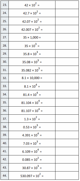 Eureka Math Grade 5 Module 1 Lesson 15 Sprint Answer Key 4