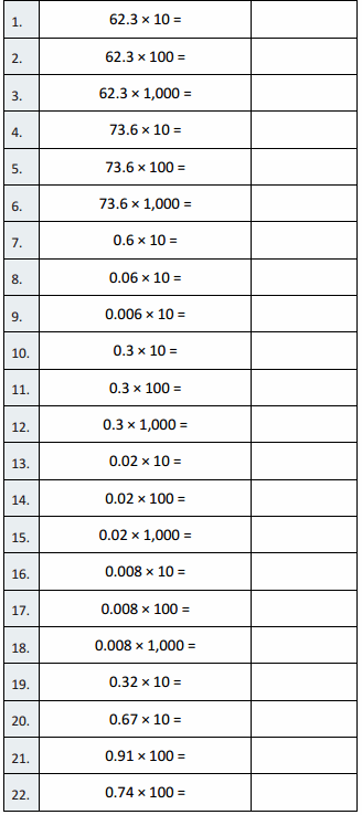 Eureka Math Grade 5 Module 1 Lesson 5 Sprint Answer Key 1