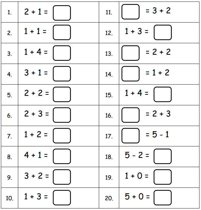 Eureka Math Kindergarten Module 6 Lesson 2 Core Fluency Sprint A Answer Key 3