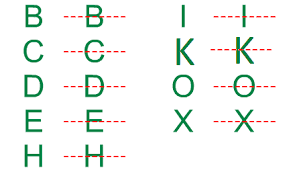 Horizontal Line of Symmetry Example