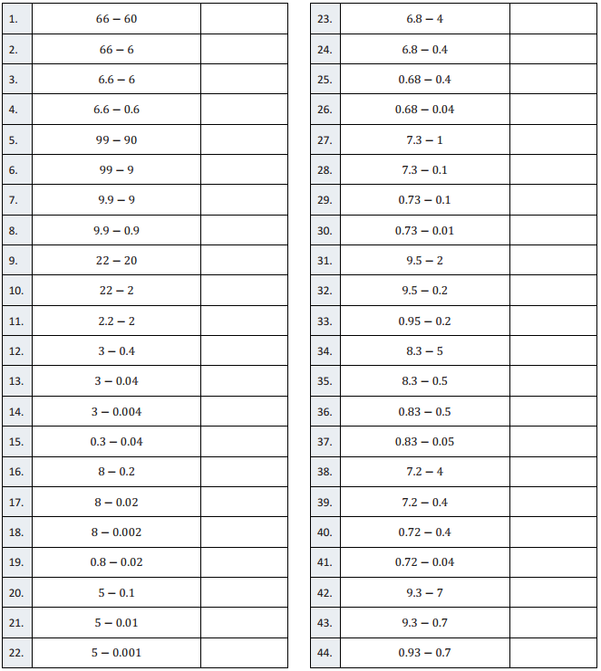 Eureka Math Grade 6 Module 4 Lesson 30 Subtraction of Decimals Answer Key 23