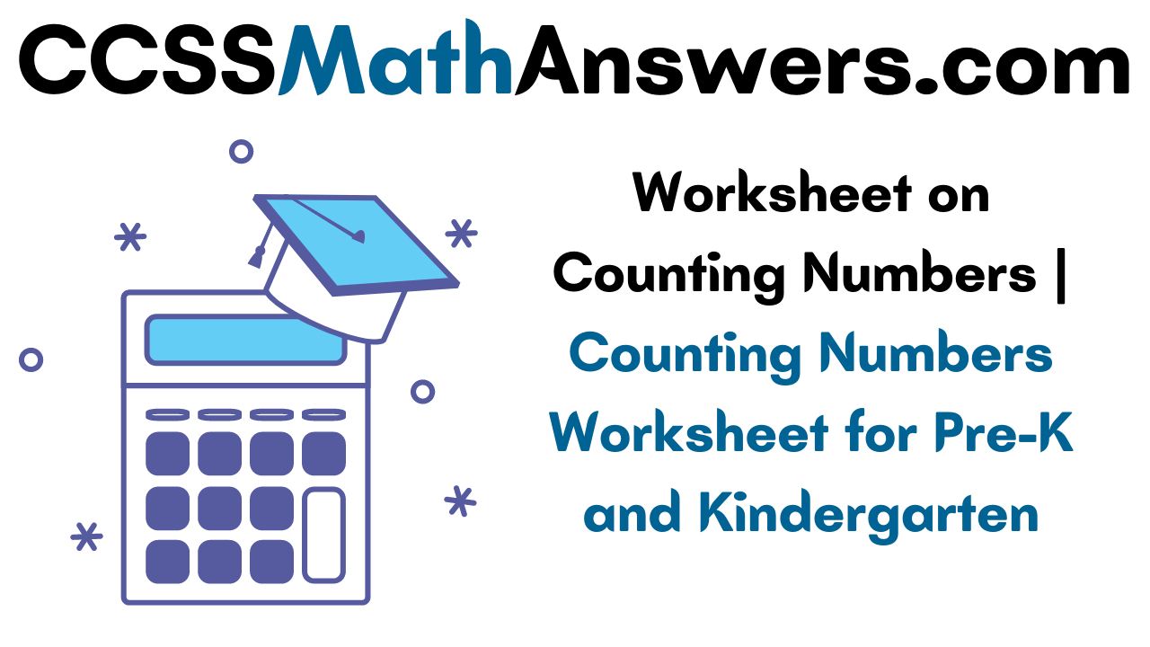 Worksheet on Counting Numbers