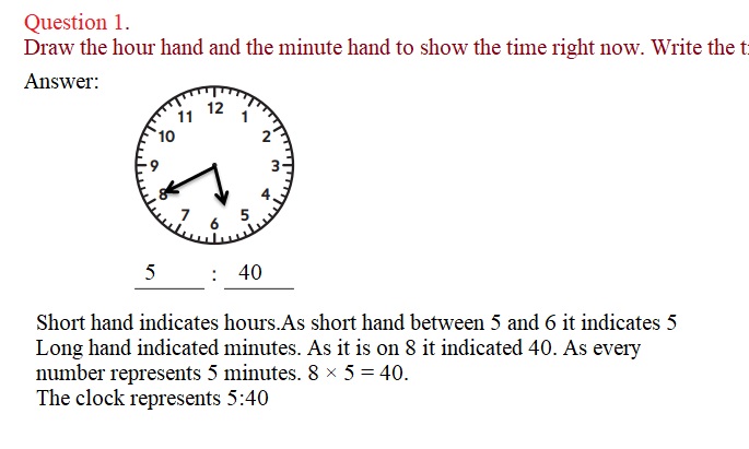 Everyday-Mathematics-3rd-Grade-Answer-Key-Unit-1-Math-Tools,-Time,-and-Multiplication-Everyday-Math-Grade-3-Home-Link-1.3-Answer-Key-Telling-Time-Question-1
