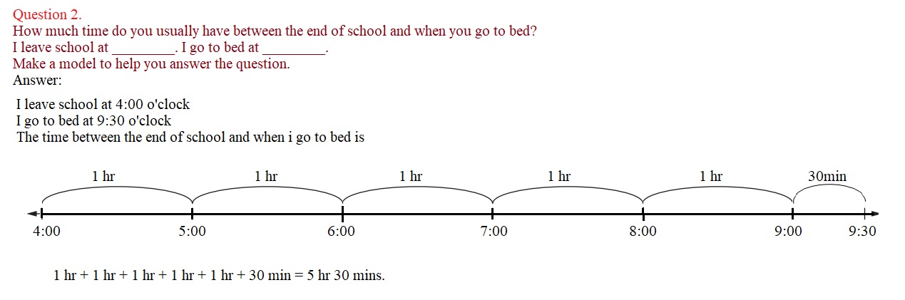 Everyday-Mathematics-3rd-Grade-Answer-Key-Unit-1-Math-Tools,-Time,-and-Multiplication-Everyday-Mathematics-Grade-3-Home-Link-1.6-Answers-Finding-Elapsed-Time-Question-2