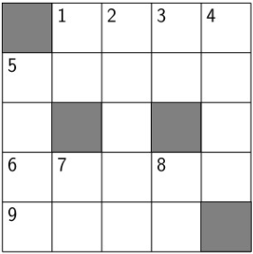 Example for cross number puzzle