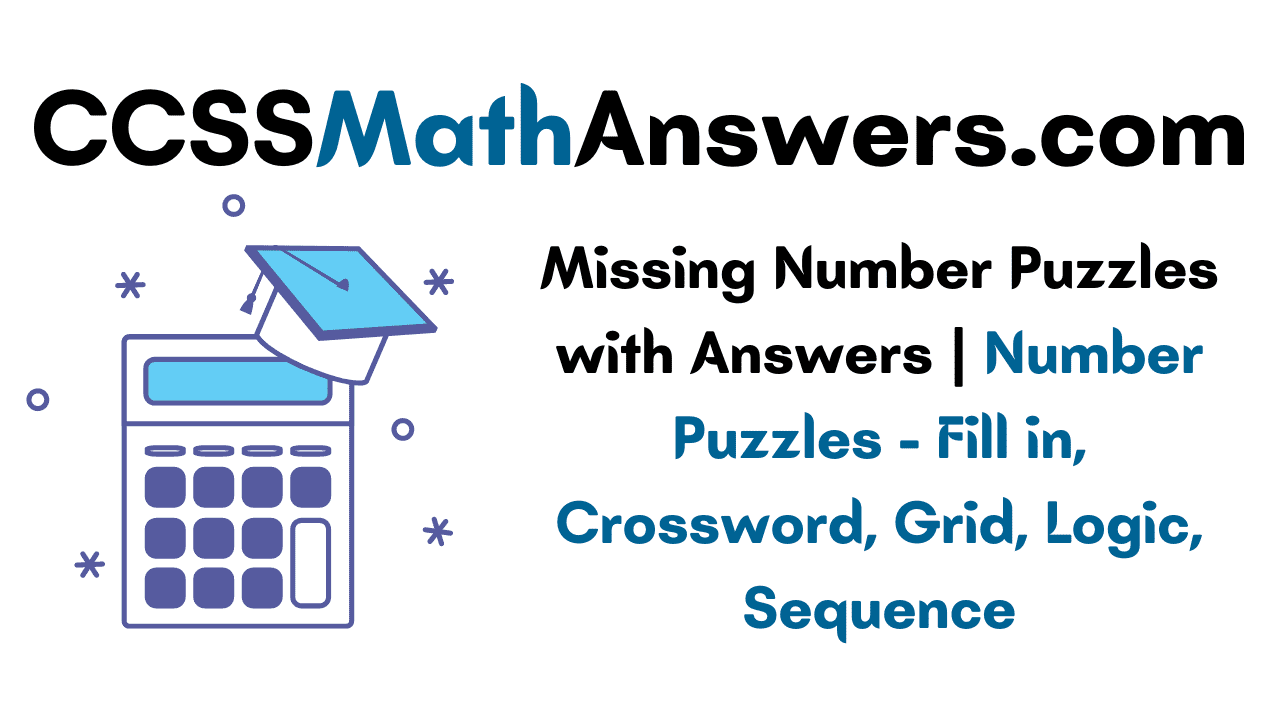 Missing Number Puzzles with Answers | Number Puzzles – Fill in ...