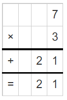 Multiplying 1-Digit Number 3