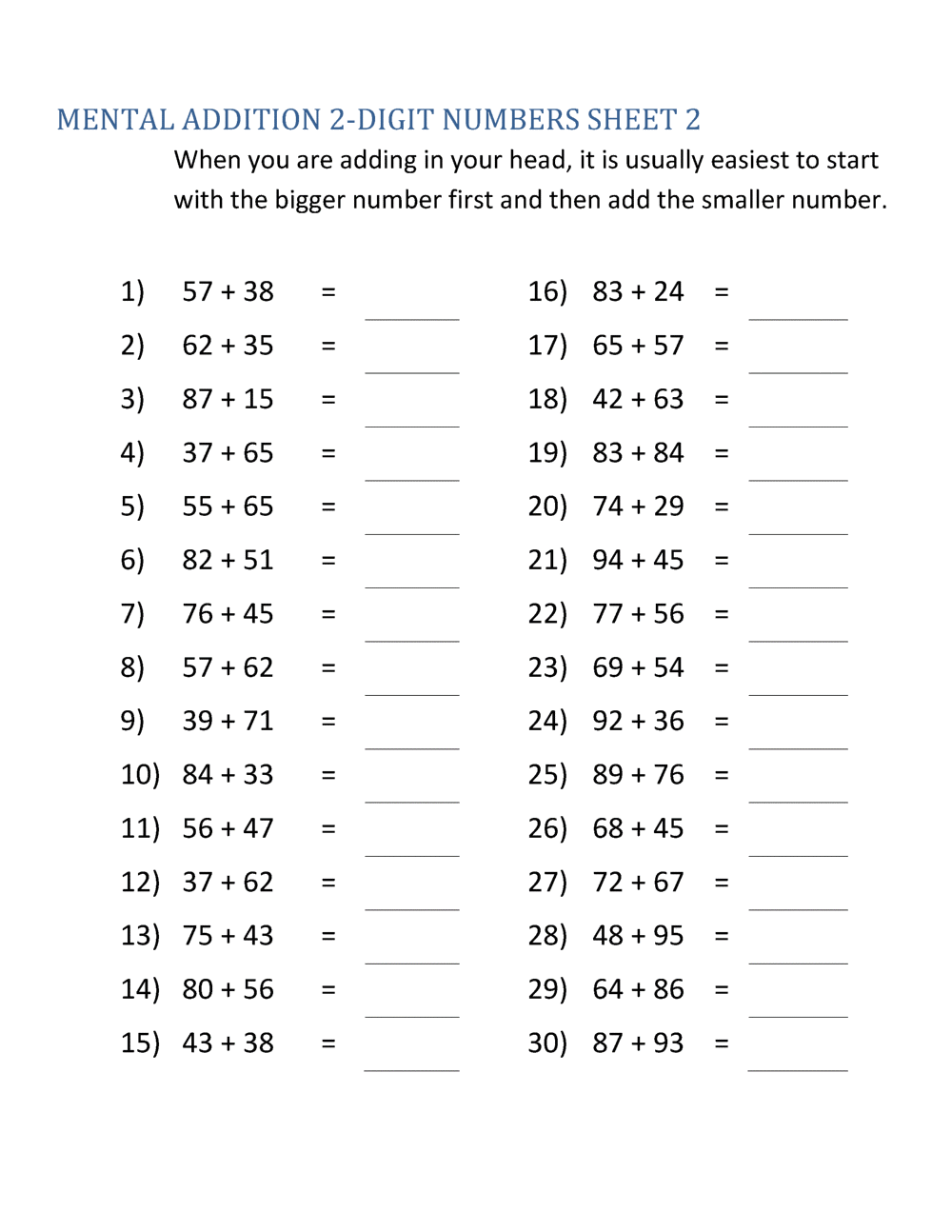 3rd-Grade-Mental-Addition-Math-Worksheet