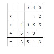 4th grade multiplication worksheet example 2