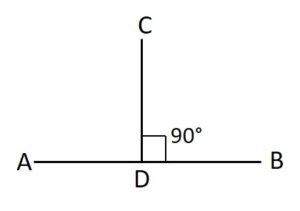 Example2 of perpendicular line by a protractor