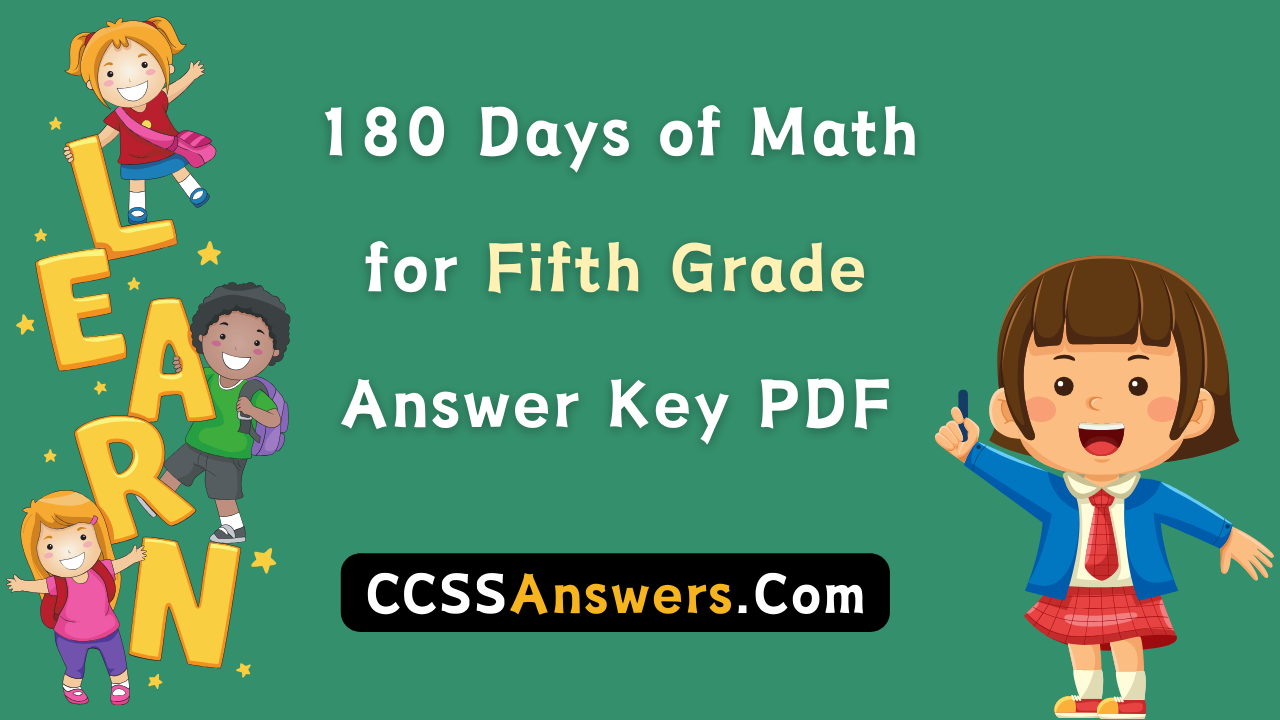 180 Days of Math for Fifth Grade Answer Key PDF #50808-180 Days of Math 5th Grade Answers