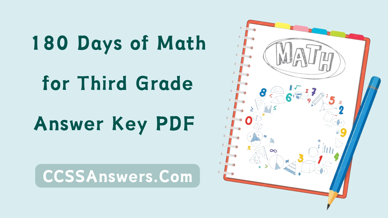 180 Days of Math for Third Grade Answer Key PDF | #50806-180 Days of Math 3rd Grade Answers