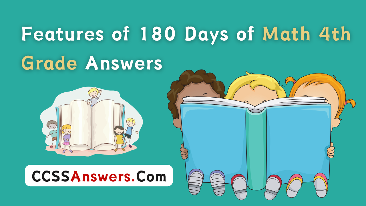 Features of 180 Days of Math 4th Grade Answers
