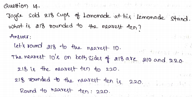 Go Math Grade 3 Answer Key Chapter 1 Addition and Subtraction within 1,000 Page 15 Q14