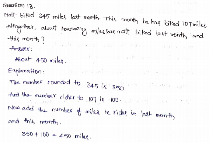 Go Math Grade 3 Answer Key Chapter 1 Addition and Subtraction within 1,000 Page 21 Q13
