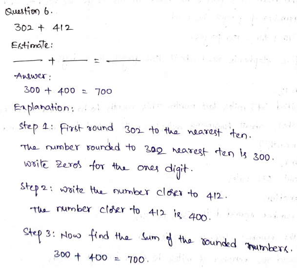 Go Math Grade 3 Answer Key Chapter 1 Addition and Subtraction within 1,000 Page 21 Q6