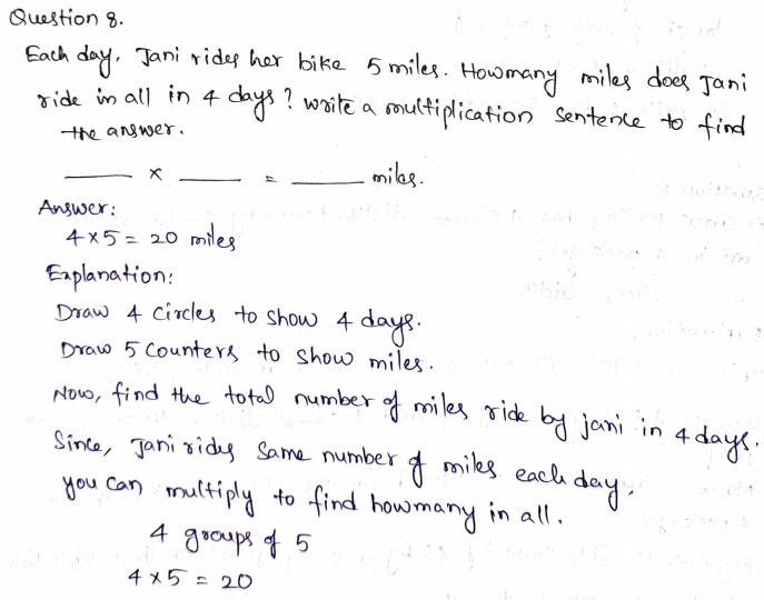 Go Math Grade 3 Answer Key Chapter 3 Understand Multiplication Page 149 Q8