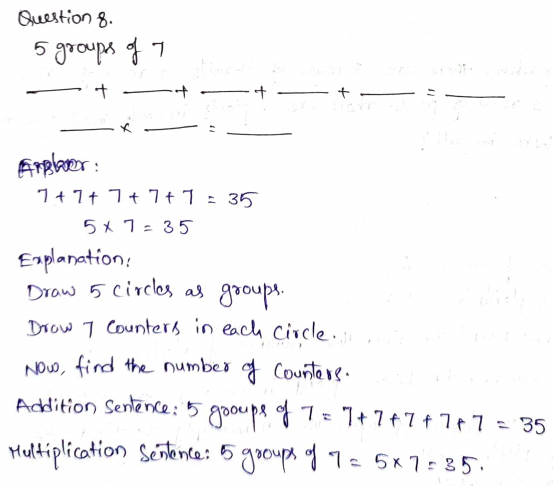Go Math Grade 3 Answer Key Chapter 3 Understand Multiplication Page 157 Q8