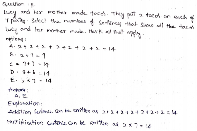 Go Math Grade 3 Answer Key Chapter 3 Understand Multiplication Page 188 Q18