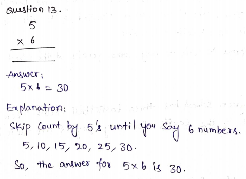 Go Math Grade 3 Answer Key Chapter 4 Multiplication Facts and Strategies Page 201 Q13